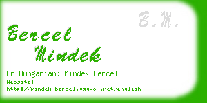 bercel mindek business card